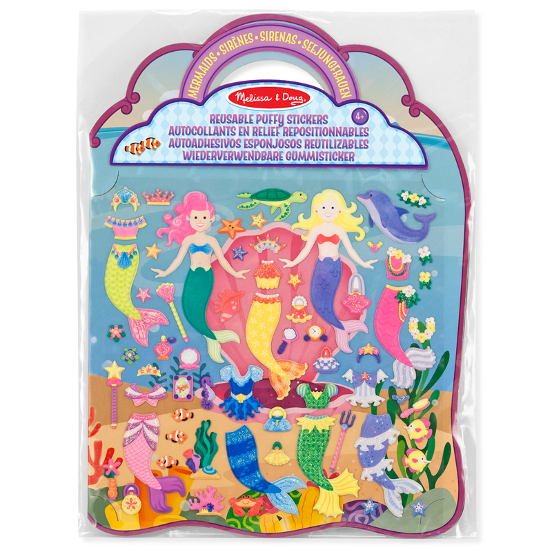 Reusable Puffy Stickers Mermaids