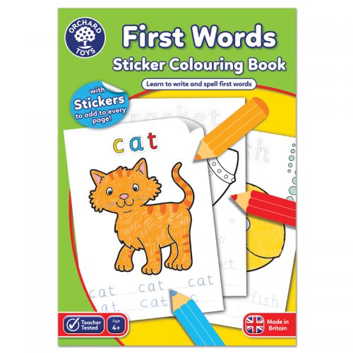 First Words Sticker Colouring Book