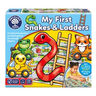 Gioco Da Tavolo Tradizionale Serpenti E Scale (Snakes And Ladders) Per Bambini - Adatto A 2-6 Giocatori, Età 3+ - Classico Gioco Di Società Familiare - 2