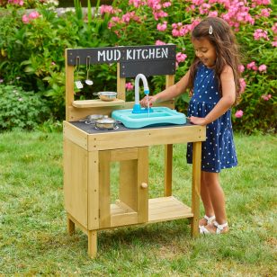 TP Splash and Play Early Fun Wooden Mud Kitchen TumbleTots